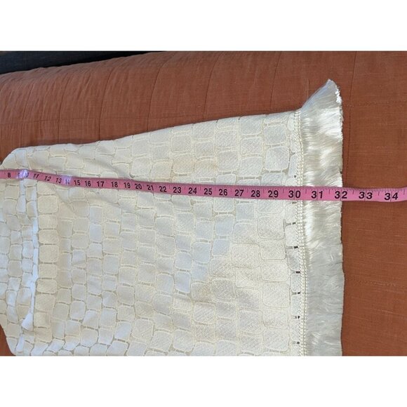 Alexis 'Jasmine Paneled Tas-sel Trim Shift Dress' Size XS Womens - White - Picture 10 of 10